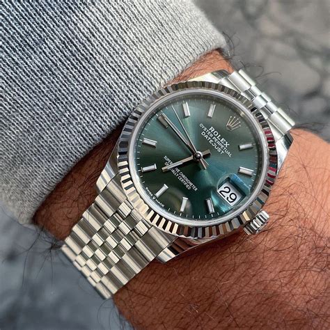 datejust green rolex|rolex datejust green dial price.